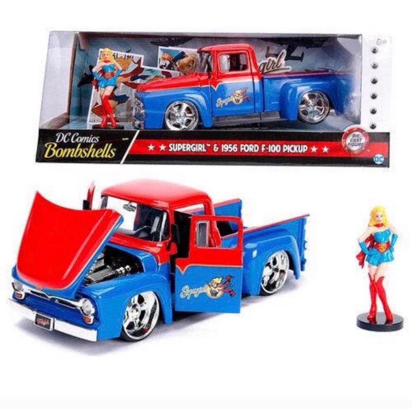 Ford F-100 Pickup 1956 Supergirl DC-Comics Bombshells 1:24, Enlèvement ou Envoi, Neuf, Voiture, Jada
