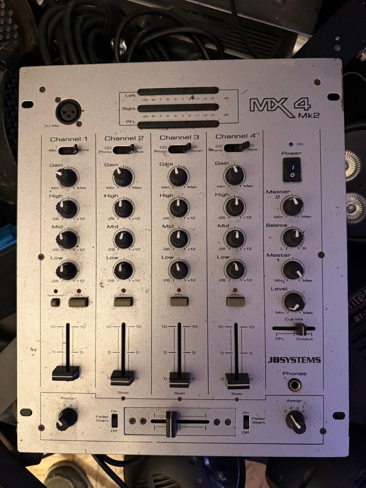 JB Systems MX4 MKII dj mengepaneel, Ophalen, Zo goed als nieuw, Minder dan 5 kanalen, Microfooningang