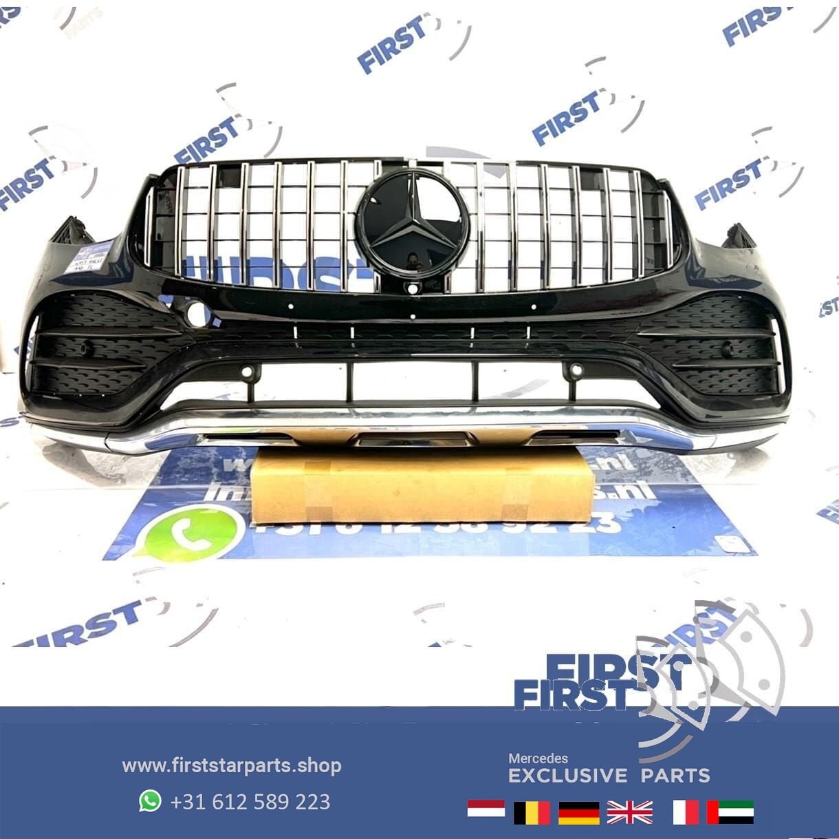 W253 GLC AMG FACELIFT VOORBUMPER Mercedes 2018-2022 ZWART PD, Utilisé, -, Avant, -