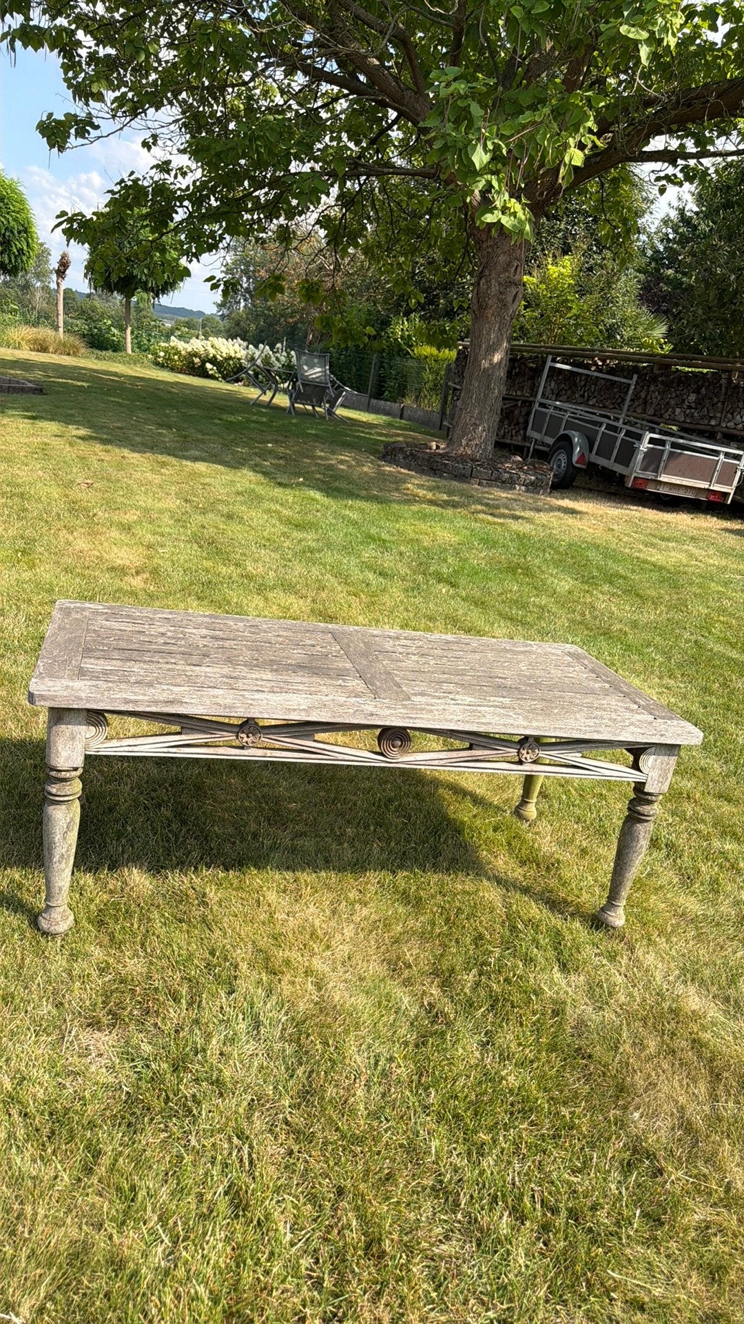 Bijzet tafel hout, Tuin en Terras, Picknicktafels, Ophalen, Zo goed als nieuw, Hout