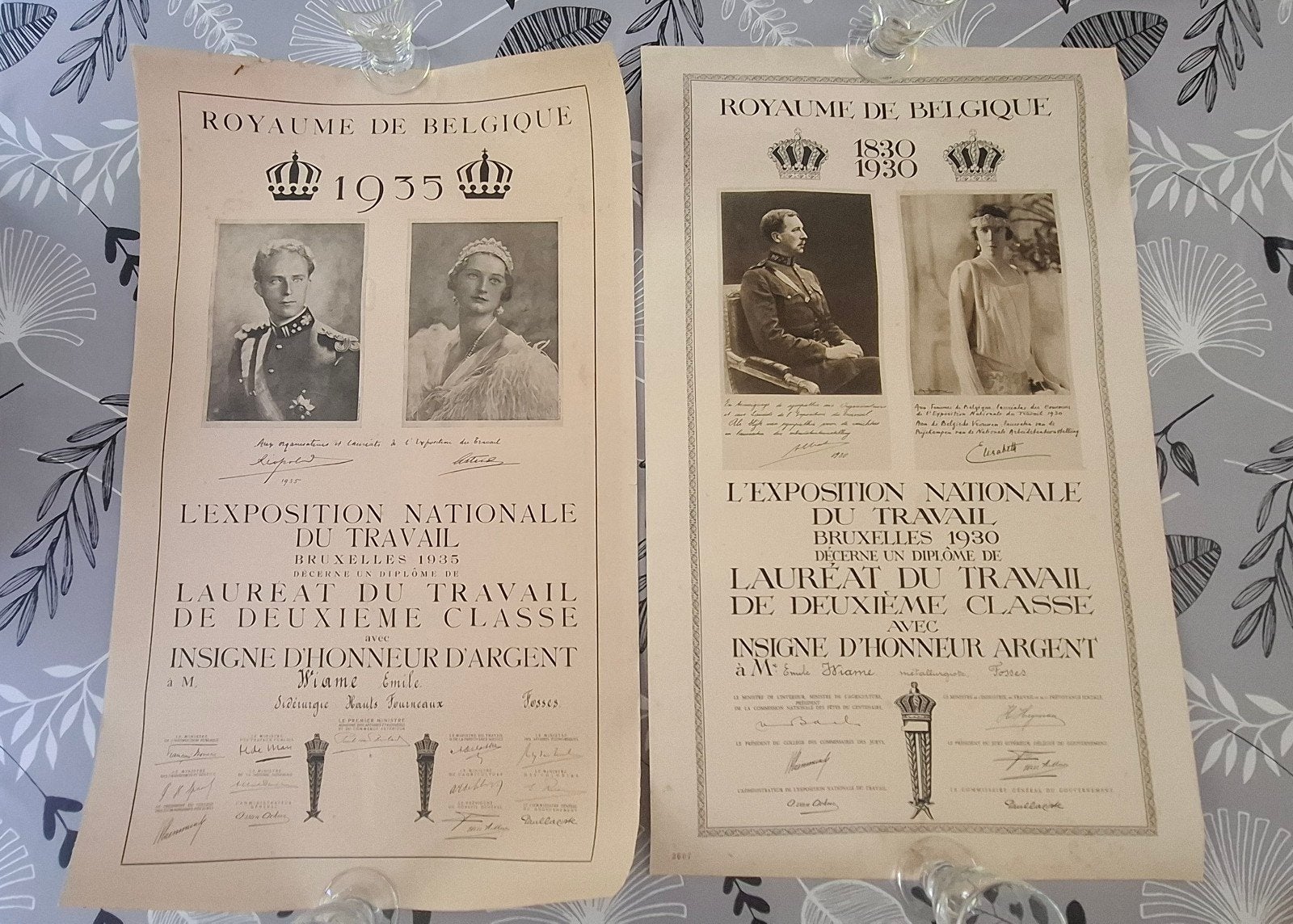2 diplômes 1930 1935 double face, Enlèvement ou Envoi
