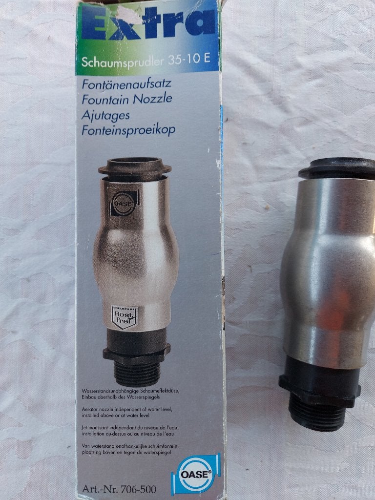 Fontein-sproeikop: Extra Lava 35-10E OASE, Ophalen of Verzenden, Zo goed als nieuw, Inox, Fontein