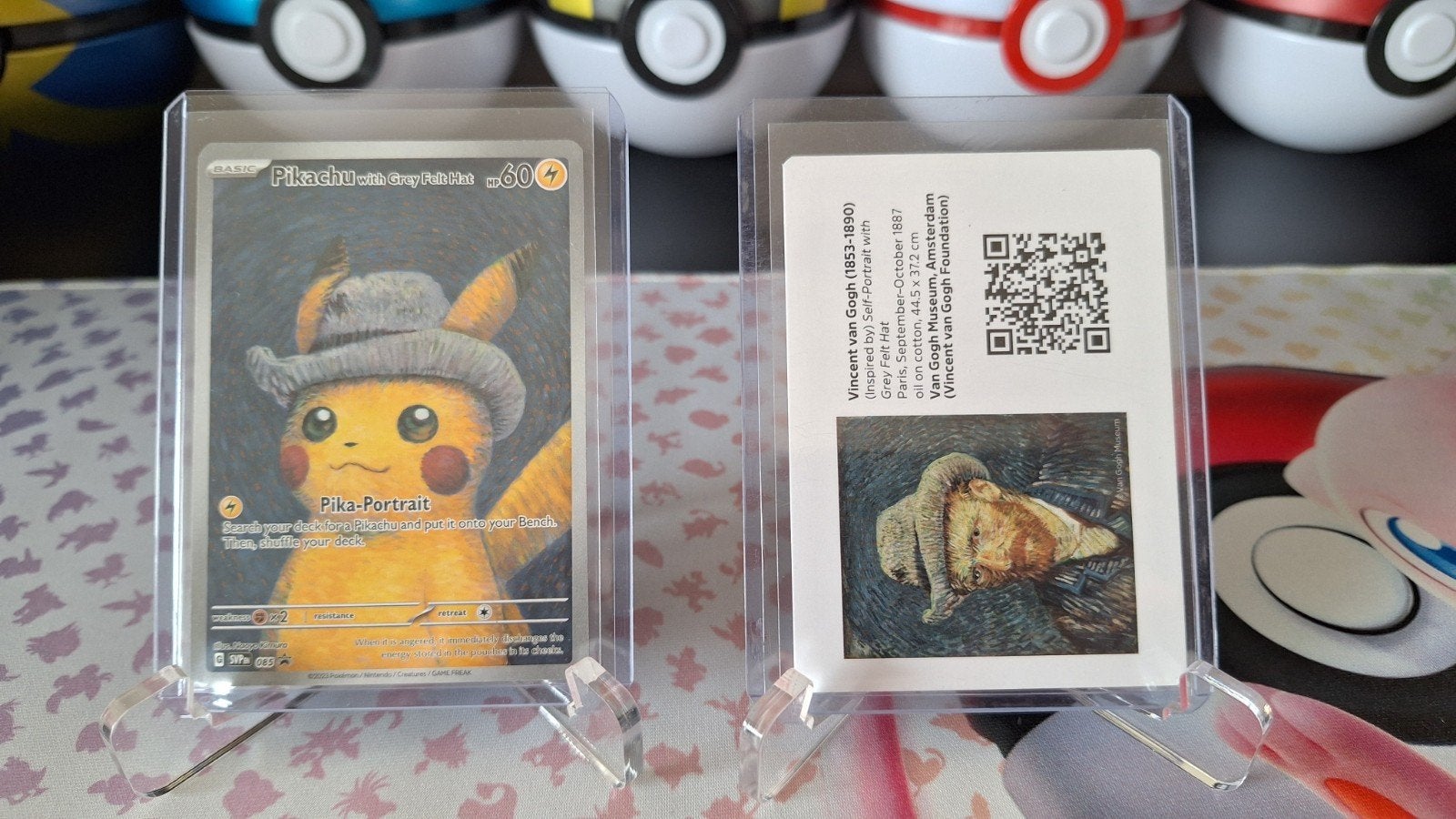 pokemon Pikachu Grey Felt Hat!, Ophalen of Verzenden, Zo goed als nieuw, Losse kaart