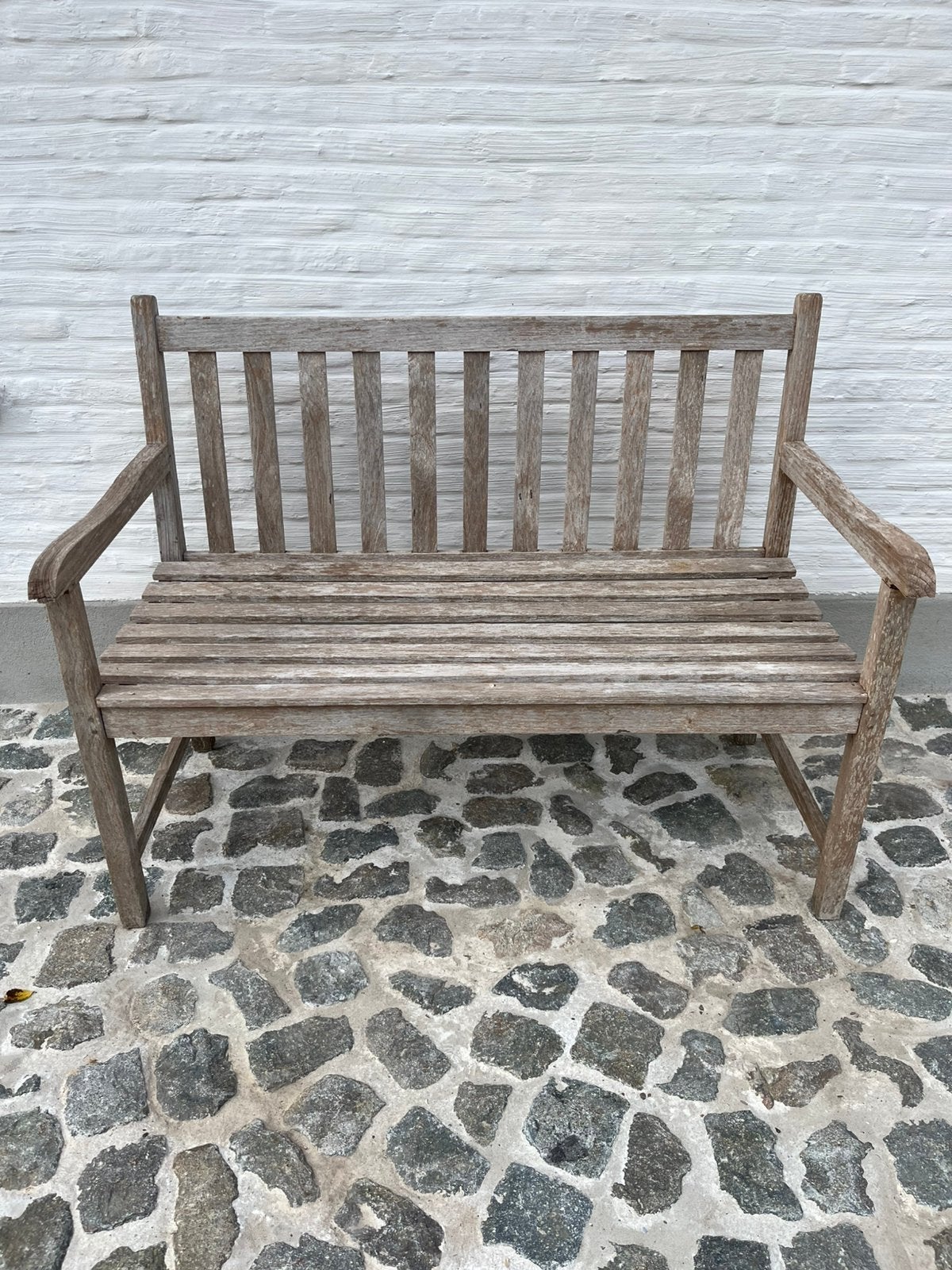 Teak tuinbank, Tuin en Terras, Ophalen, Gebruikt