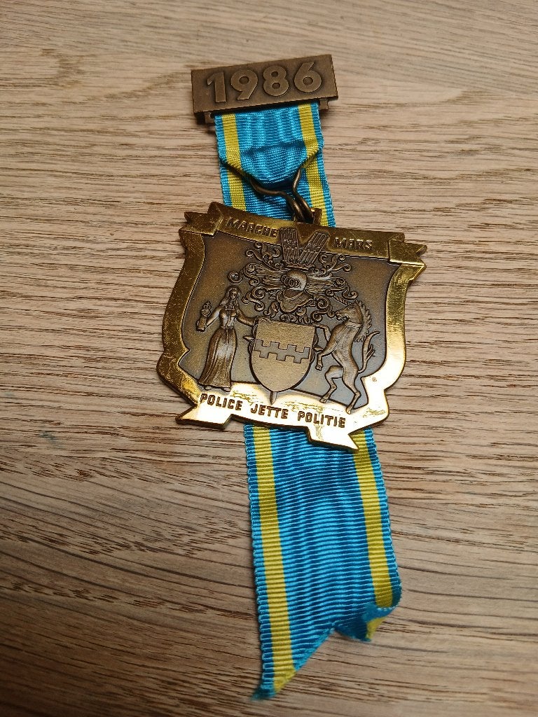 Medaille police de Jette, Envoi, Autres, Ruban, Médaille ou Ailes