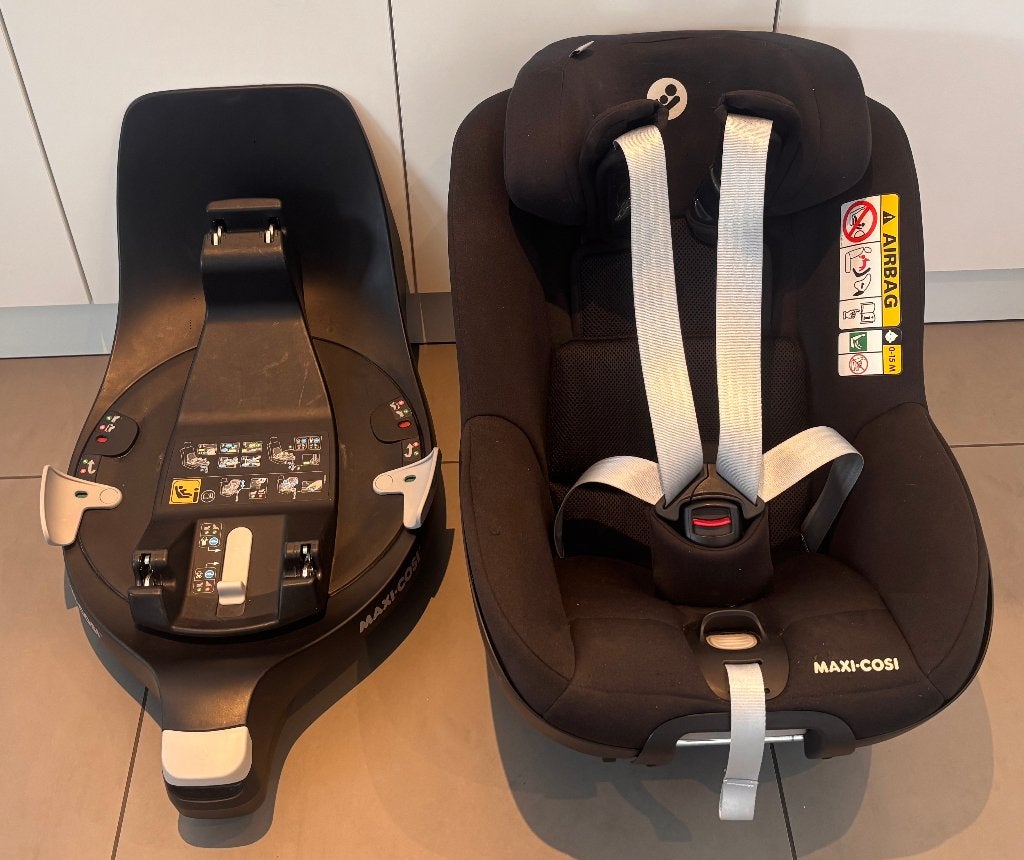 Maxi-Cosi FamilyFix 360 + Pearl 360 - Nieuwstaat, Ophalen, 0 t/m 18 kg, Afneembare rugleuning, Zo goed als nieuw