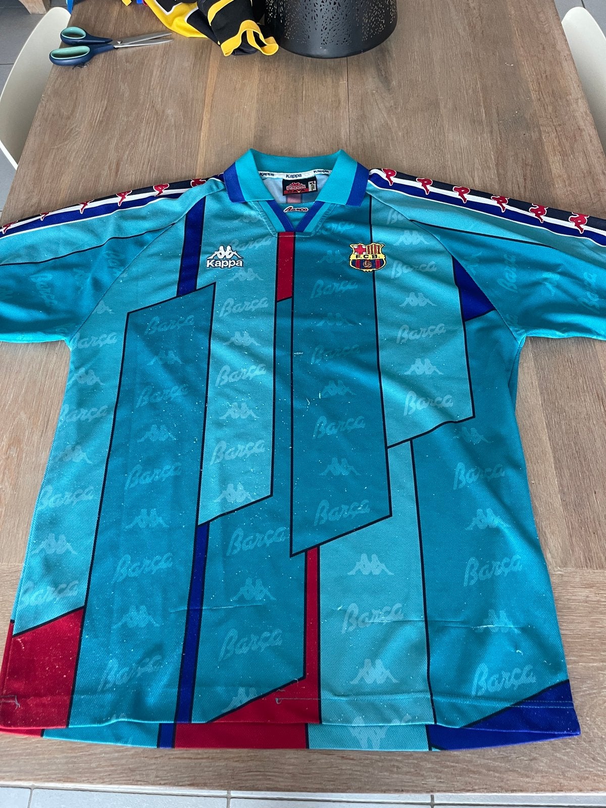 Original Vintage FC Barcelona Away Shirt, Football, Taille 56/58 (XL), Enlèvement, Porté