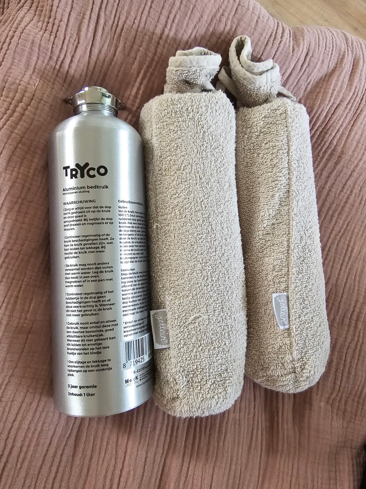 3 carafes Tryco avec 2 housses Jollein pour bébé, Enlèvement ou Envoi