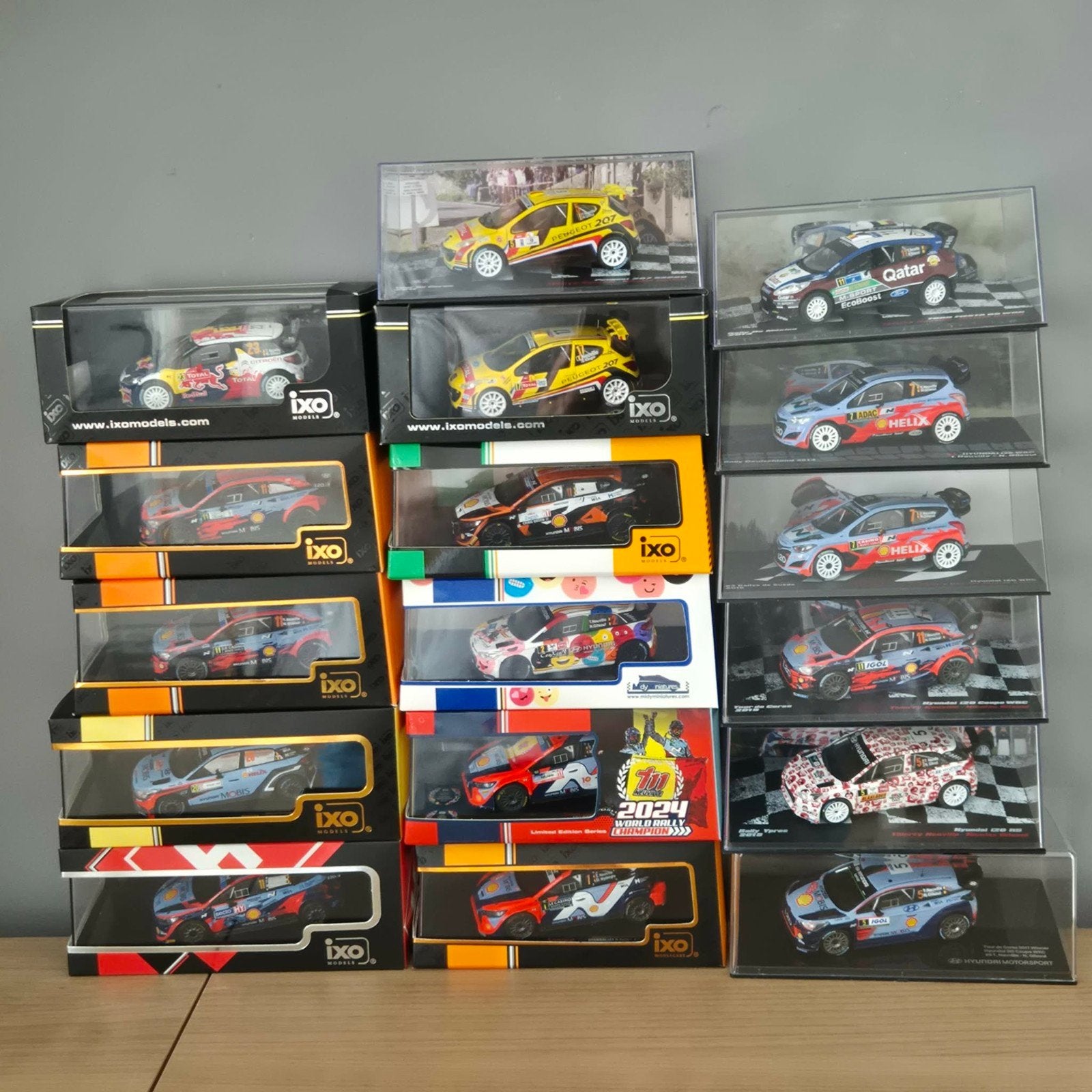 Lot 17 auto's wrc rally 1/43 Thierry Neuville 2010A2025, Ophalen, Auto