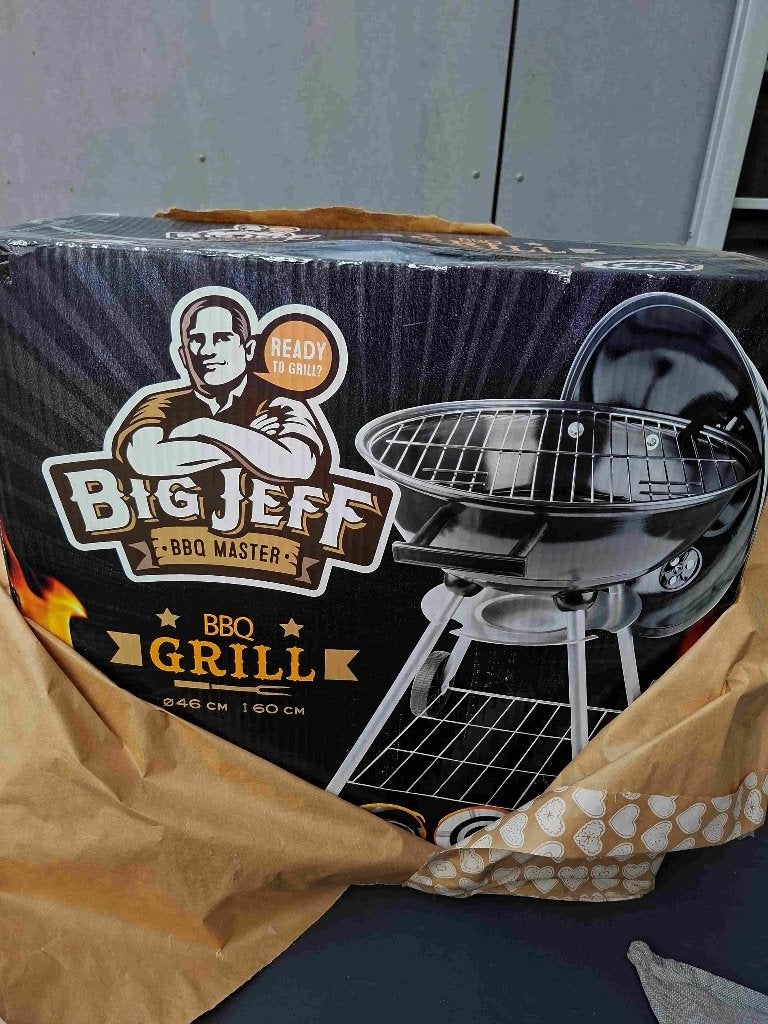 BBQ kogel Big Jeff NIEUW incl tweede originele Weber grill, Tuin en Terras, Houtskoolbarbecues, Ophalen, Nieuw, Weber