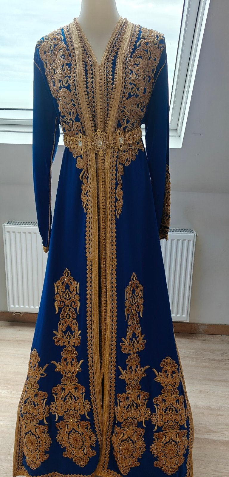Caftan bleu Roi neuf., Kleding | Dames, Maat 38/40 (M), Overige typen, Blauw, Nieuw