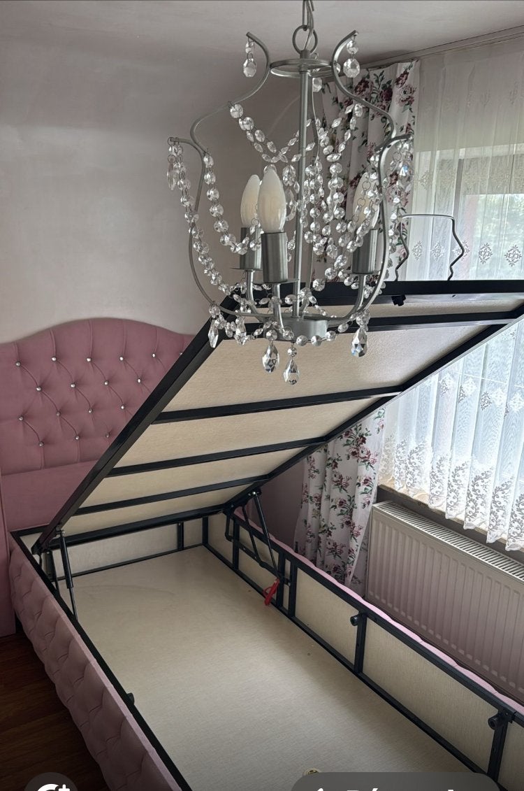Lit princesse rose, Maison & Meubles, 90 cm, Une personne, Enlèvement, Utilisé