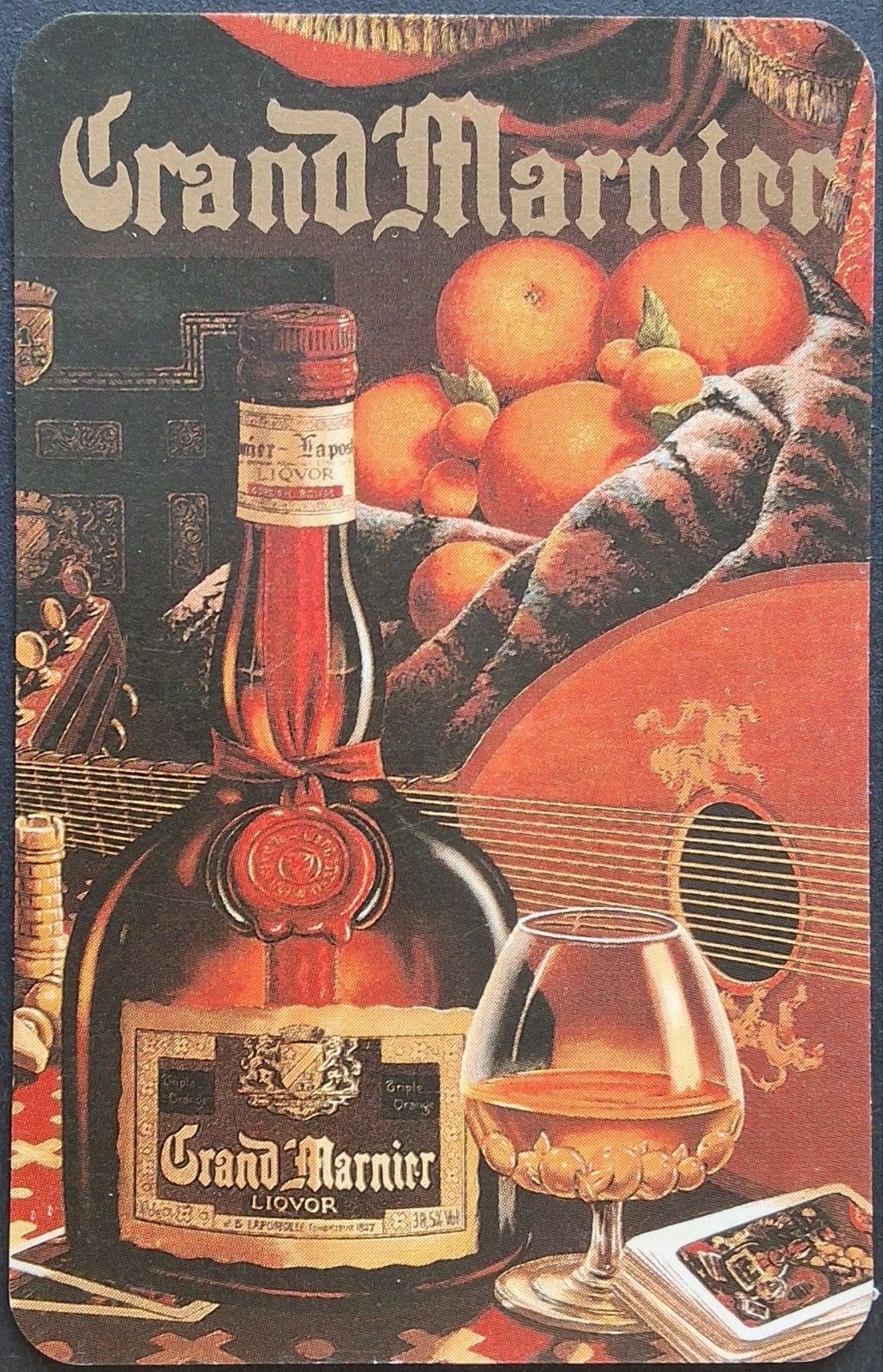 1 Speelkaart  Grand Marnier, Collections, Enlèvement ou Envoi