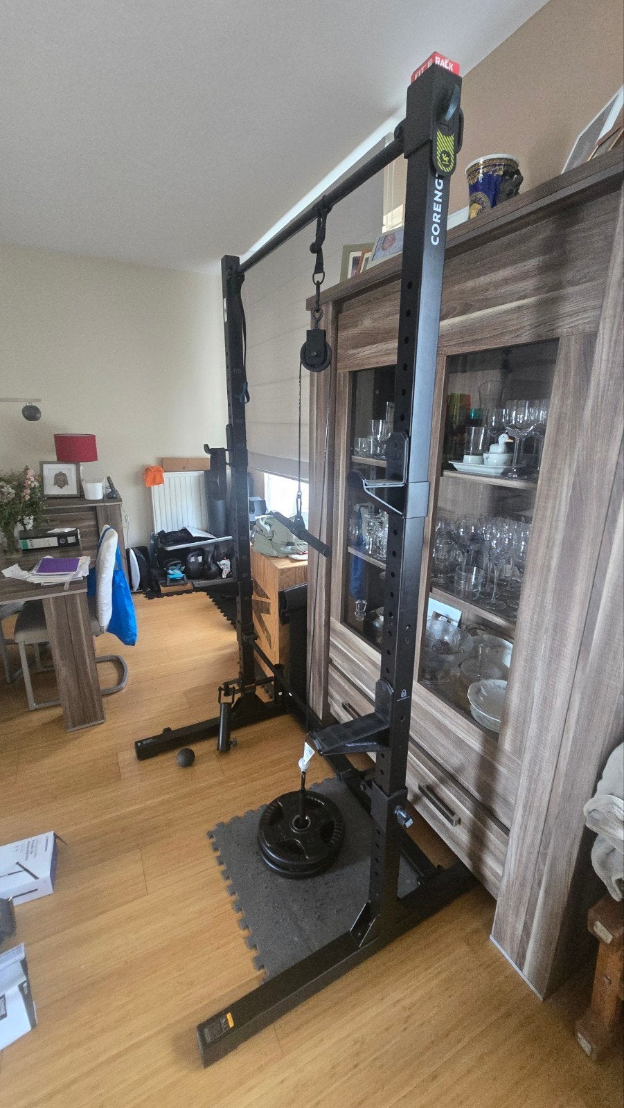 rack de musculation pliable, Sports & Fitness, Comme neuf, Enlèvement, Autres types, Métal