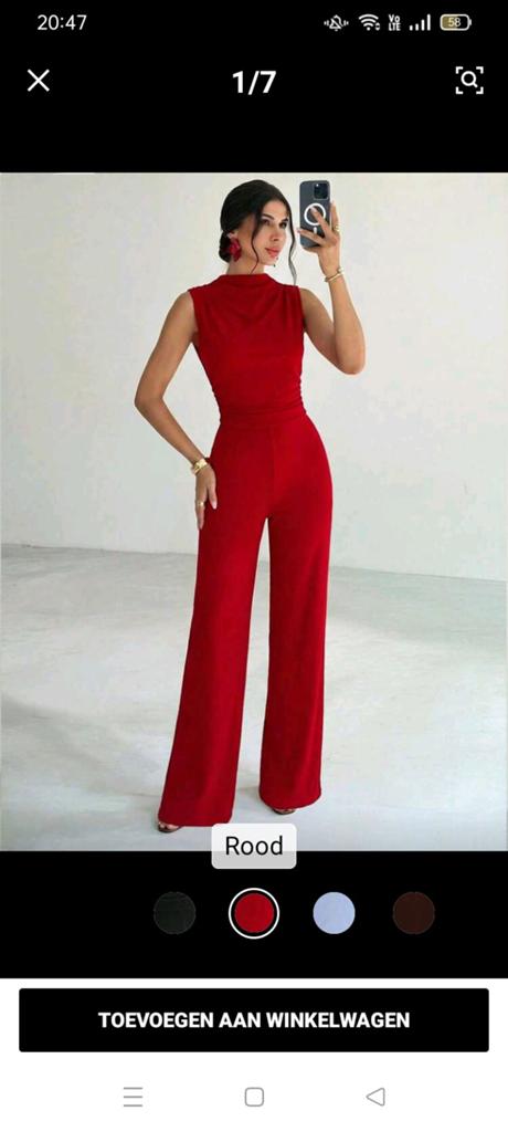 Nieuwe rode jumpsuit maat m, Kleding | Dames, Jumpsuits, Ophalen of Verzenden, Maat 38/40 (M)