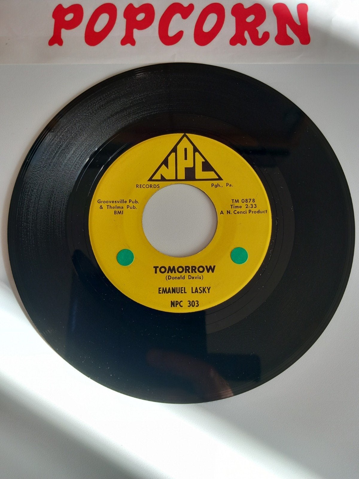 EMANUEL LASKY. TOMORROW.  POPCORN US 45T, Ophalen of Verzenden
