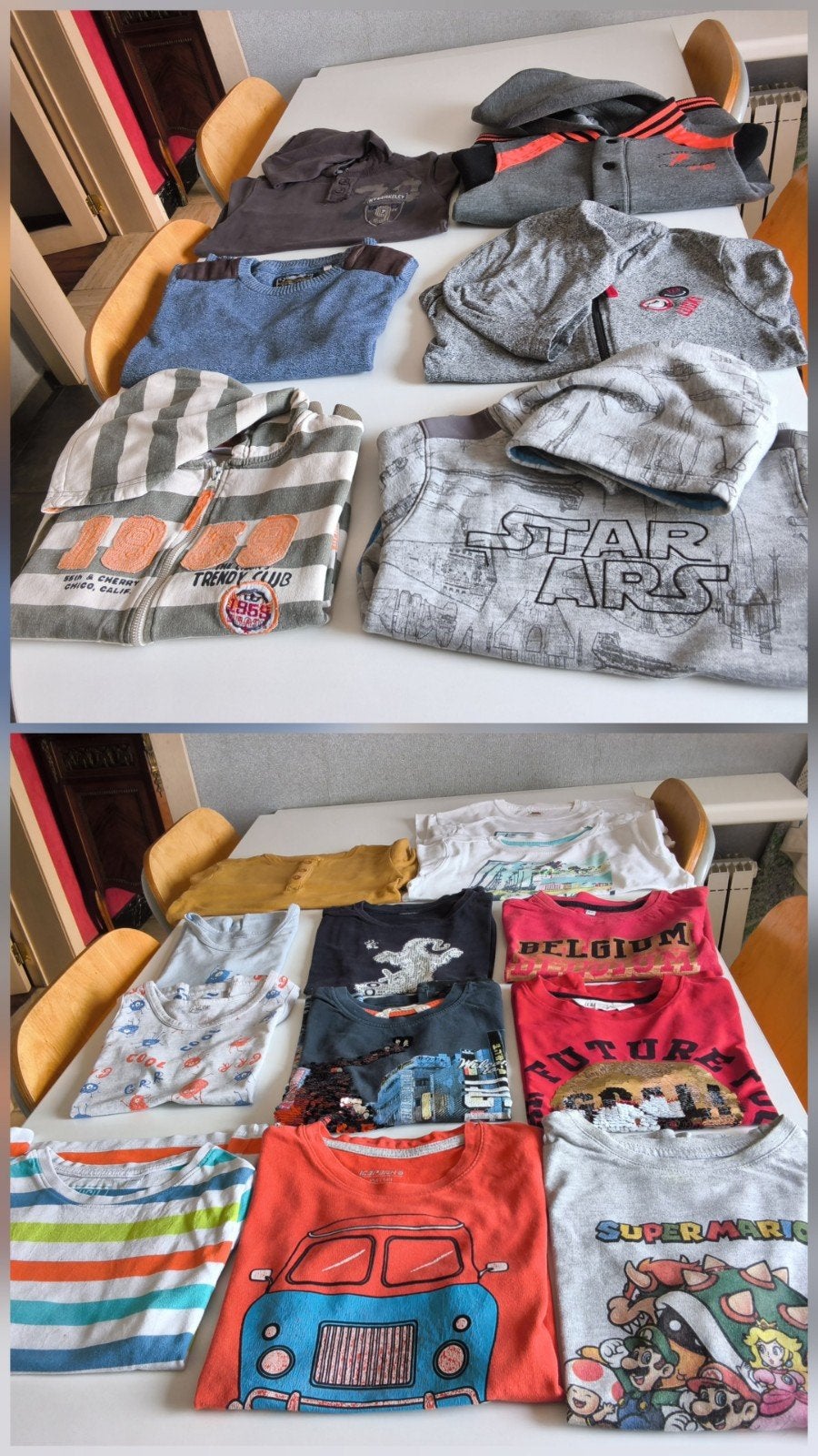 Lot vêtements enfant T. 7-8 ans /pulls/gilets/t-shirt/sweat, Enlèvement ou Envoi, Utilisé, Garçon