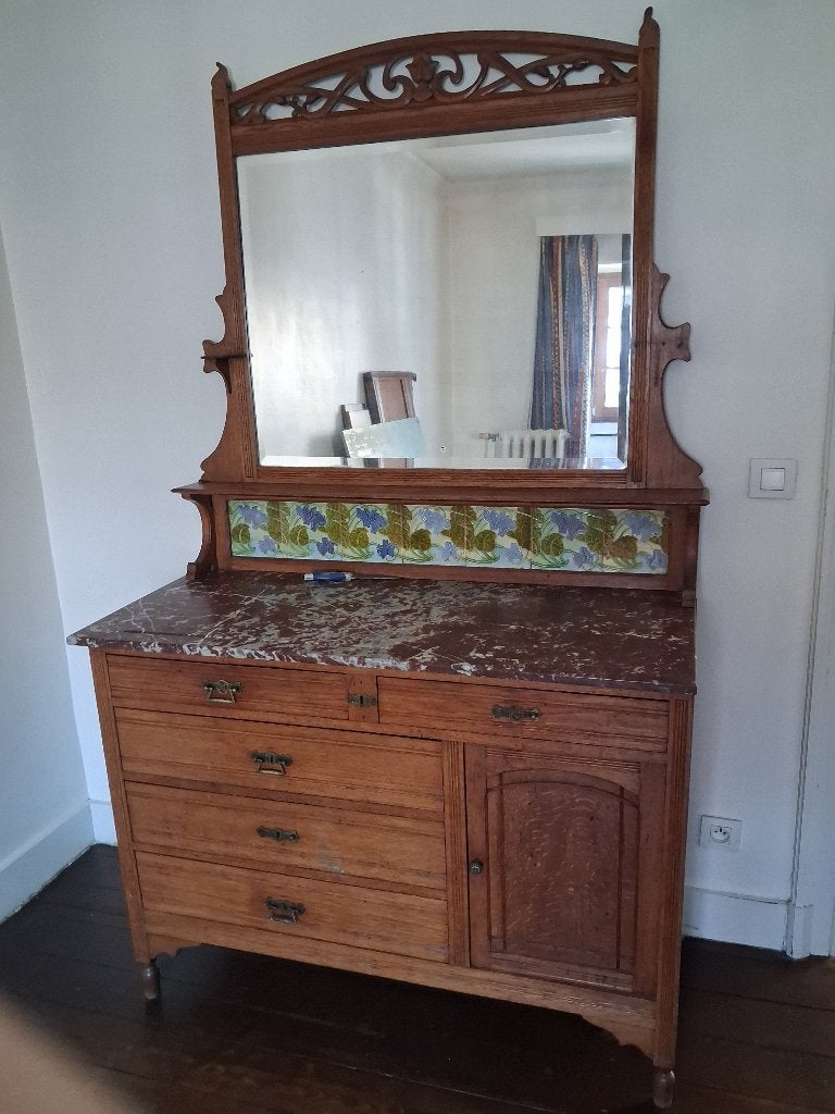 commode art nouveau, Ophalen, 100 tot 150 cm, 100 tot 150 cm, Zo goed als nieuw