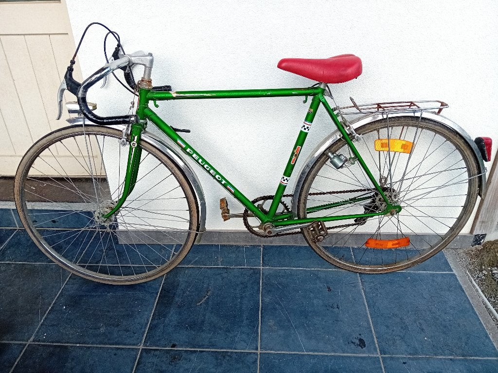 Vintage herenfiets of koersfiets Peugeot maat 54, 53 tot 57 cm, Ophalen, Gebruikt, Versnellingen