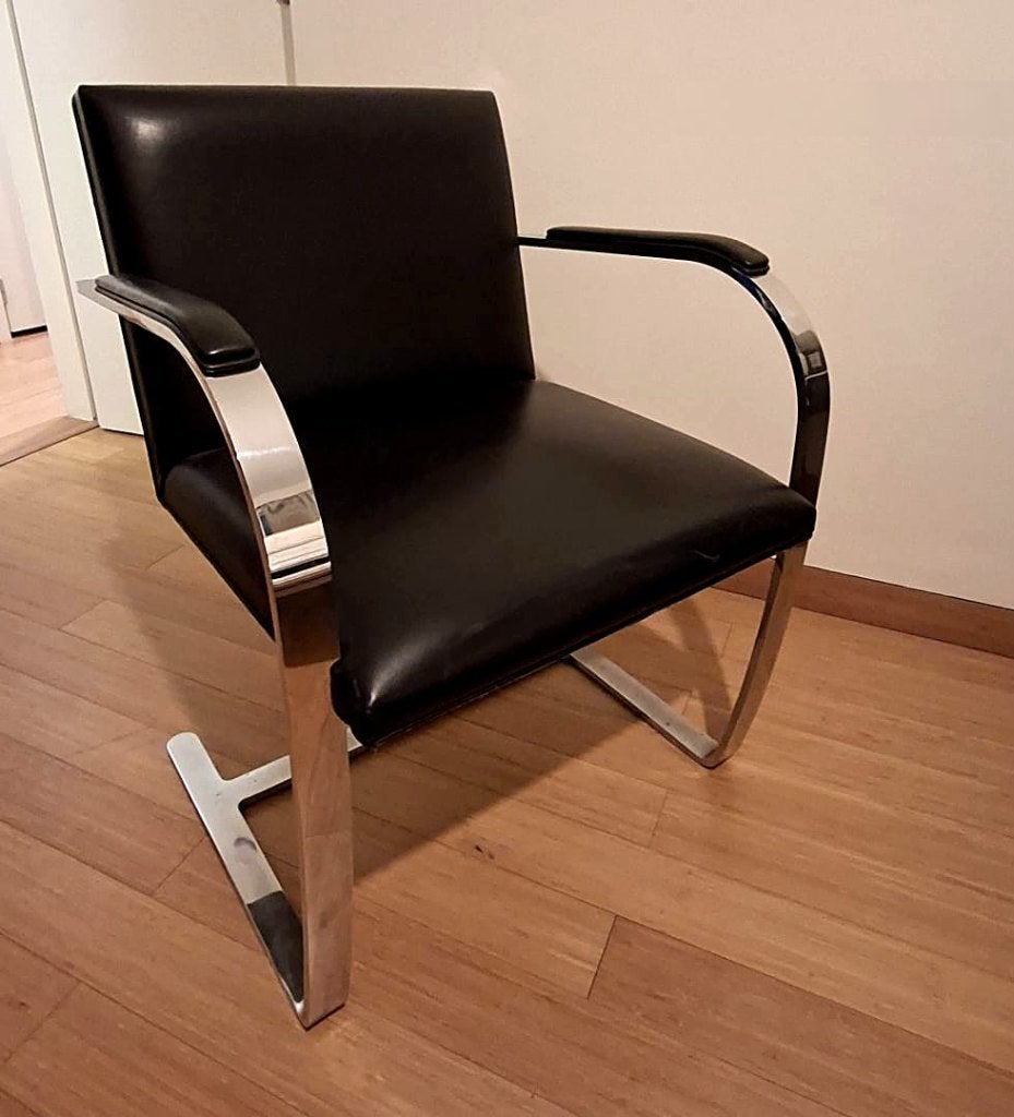 Knoll Brno Flat Bar armstoel Mies van der Rohe – 7 stuks, Huis en Inrichting, Gebruikt, Minder dan 75 cm, Ophalen of Verzenden