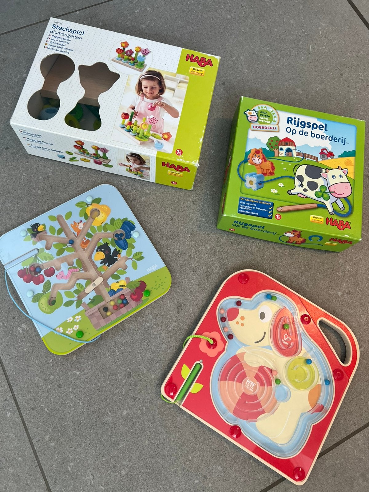 Grote set speelgoed +boeken mama baas mama worden, oei ik gr, Ophalen of Verzenden, Gebruikt
