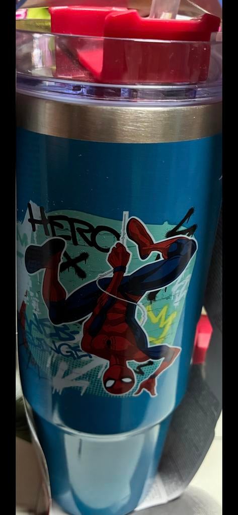 Drinkfles met handvat spiderman, Huis en Inrichting, Ophalen, Nieuw