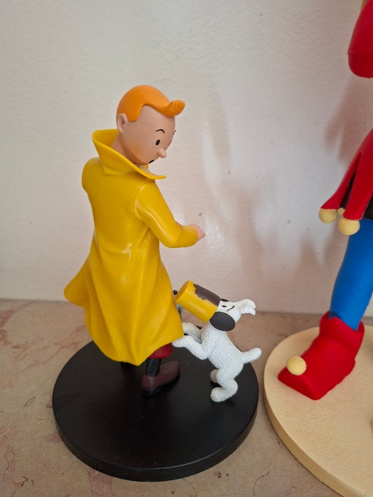 Beeldje Kuifje en Bobbie de krab met de gulden scharen 19cm., Ophalen of Verzenden, Kuifje, Nieuw, Beeldje of Figuurtje