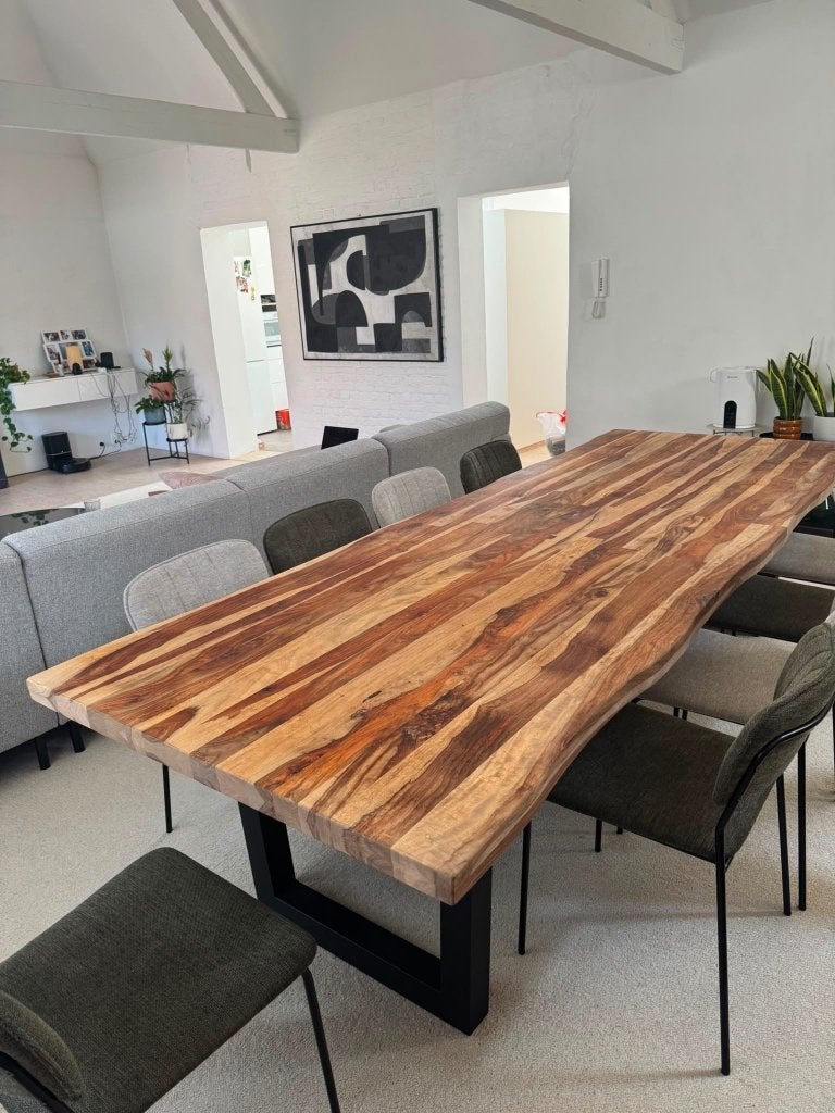 Tafel, 100 tot 150 cm, 200 cm of meer, Zo goed als nieuw, Vijf personen of meer