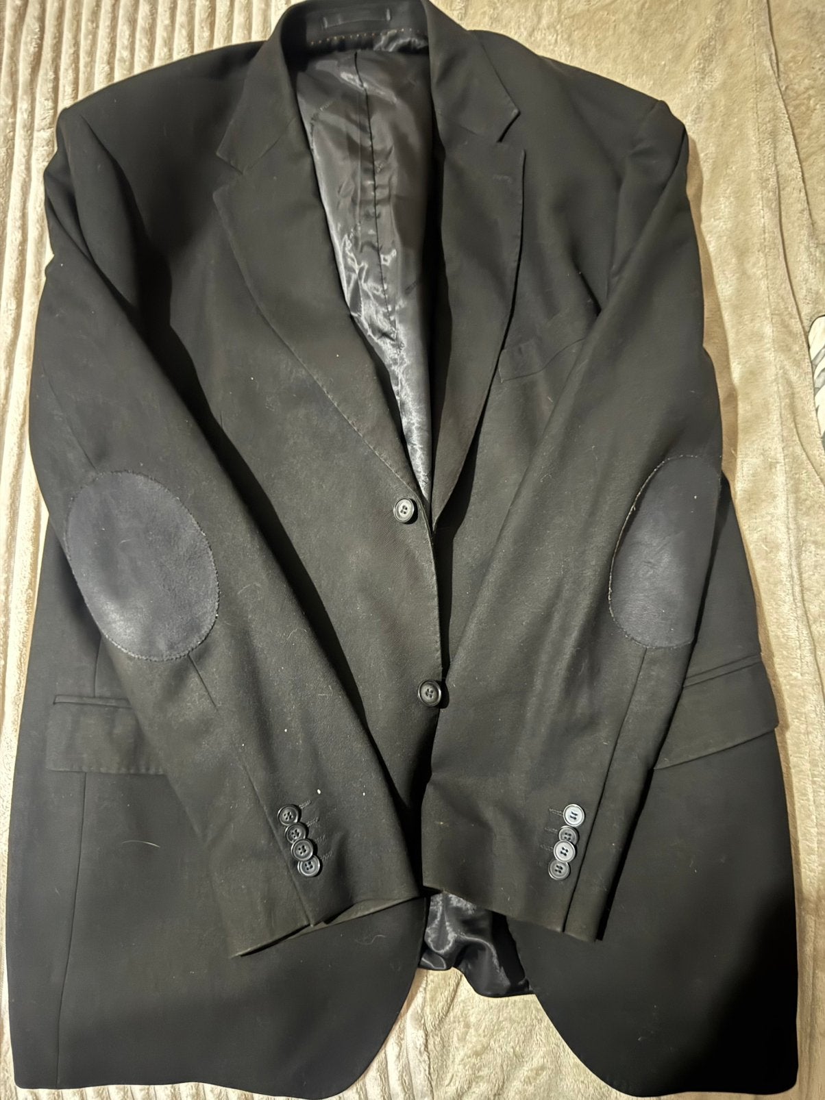Blazer flannel hiver noir T56, Enlèvement ou Envoi, Comme neuf, Noir
