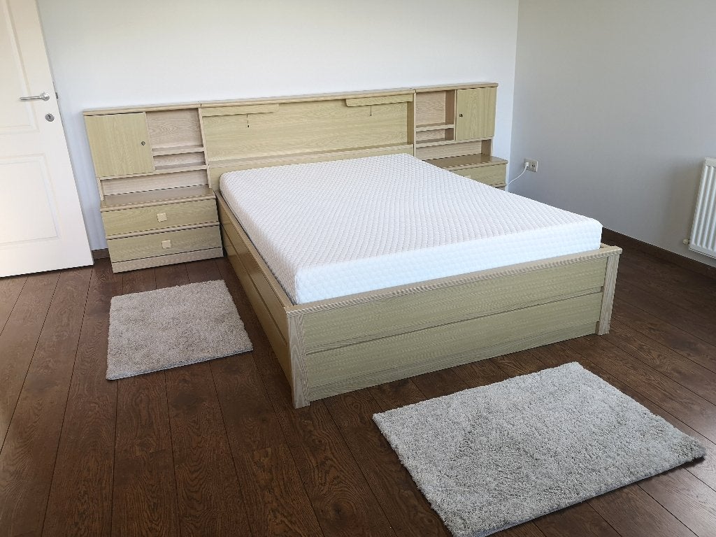 Tweepersoonsbed, Huis en Inrichting, Slaapkamer | Bedden, Ophalen, Gebruikt, Overige kleuren, 140 cm