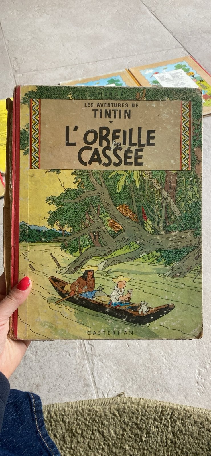 Tintin - L'Oreille cassée - Années 50/60 - Dos toile rouge, Enlèvement ou Envoi, Comme neuf