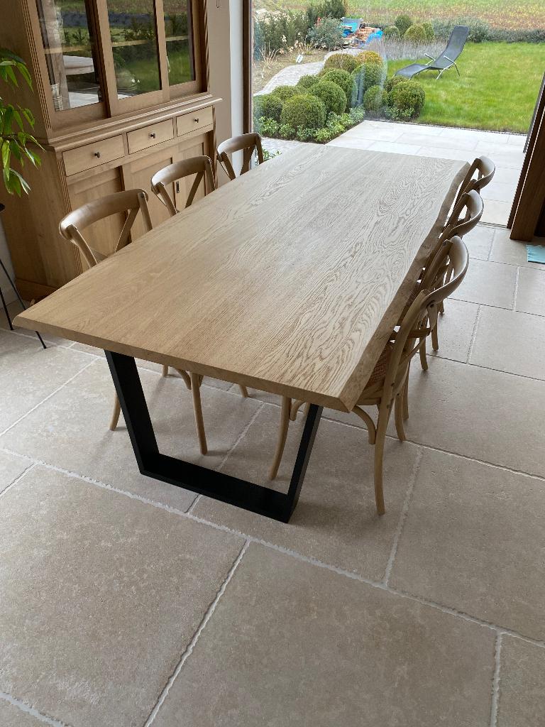 Eettafel, Ophalen, Eikenhout, 200 cm of meer, 50 tot 100 cm