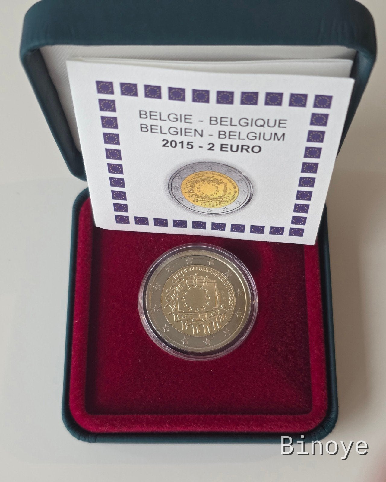 2 Euro Belgique 2015 BE Drapeau Européen Coffret, Enlèvement ou Envoi, Belgique, 2 euros, Or