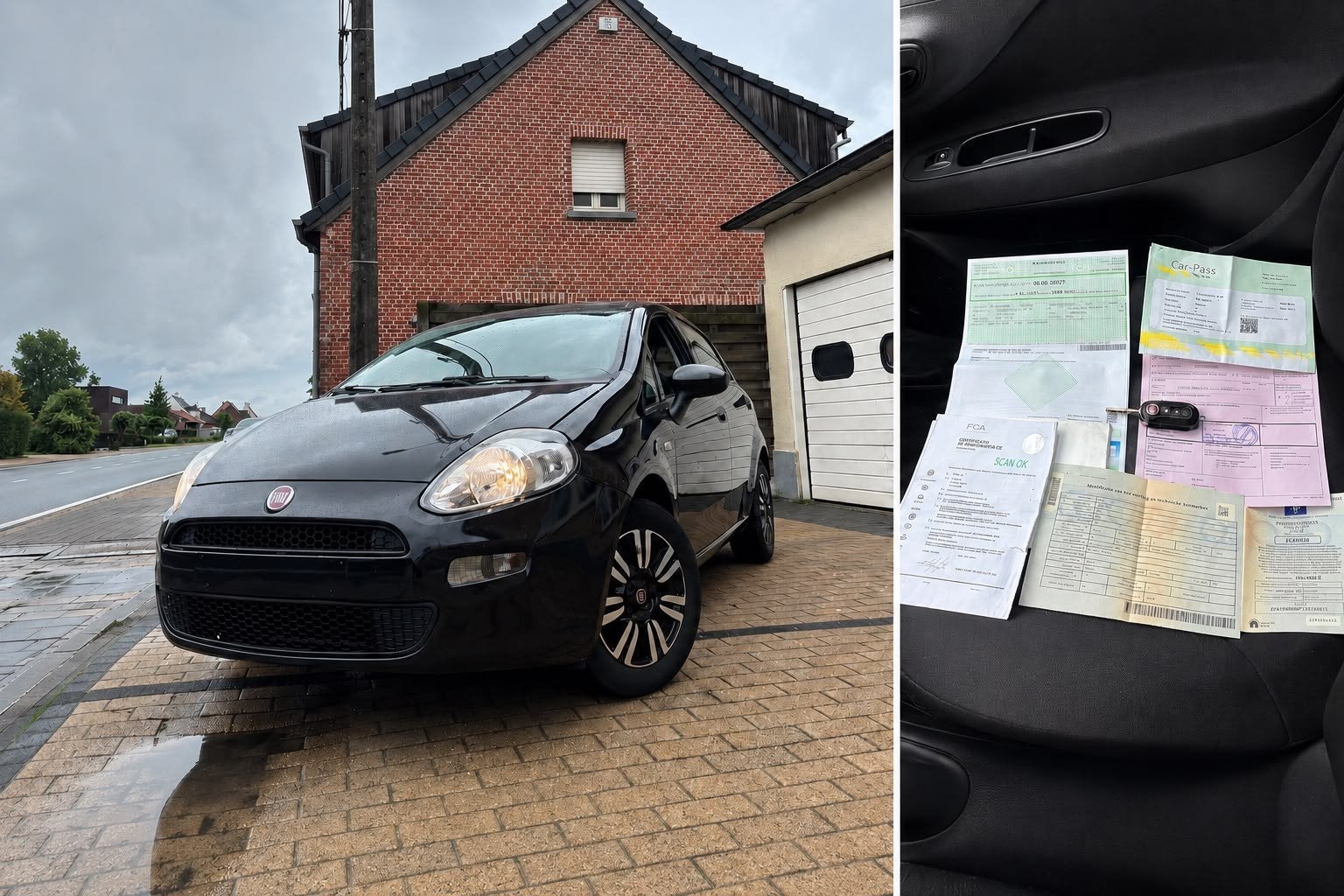 Fiat punto gekeurd voor verkoop, Auto's, Voorwielaandrijving, Stof, Zwart, 4 cilinders