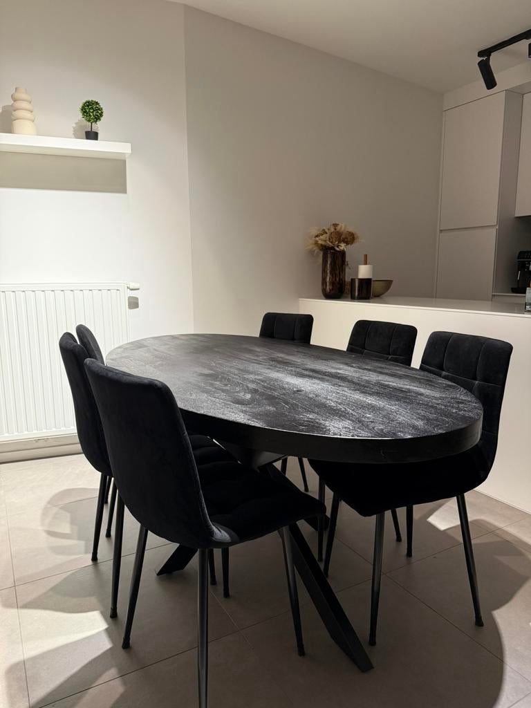 Volledige moderne salon te koop, Huis en Inrichting, Tafels | Eettafels, Ophalen, Zo goed als nieuw