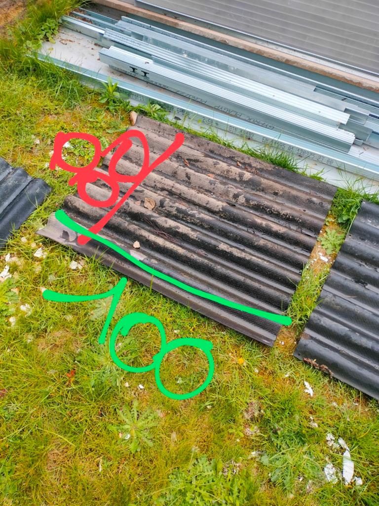 Golfplaten, Doe-het-zelf en Bouw, Ophalen, Kunststof, Gebruikt, Zwart