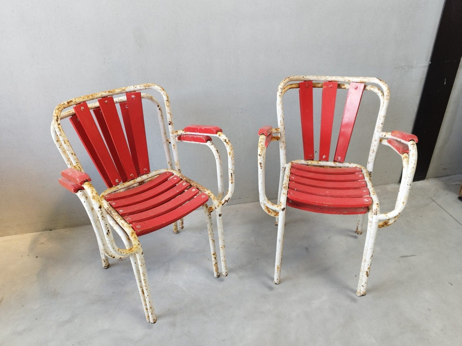 Vintage strandstoelen 4 stuks, Ophalen