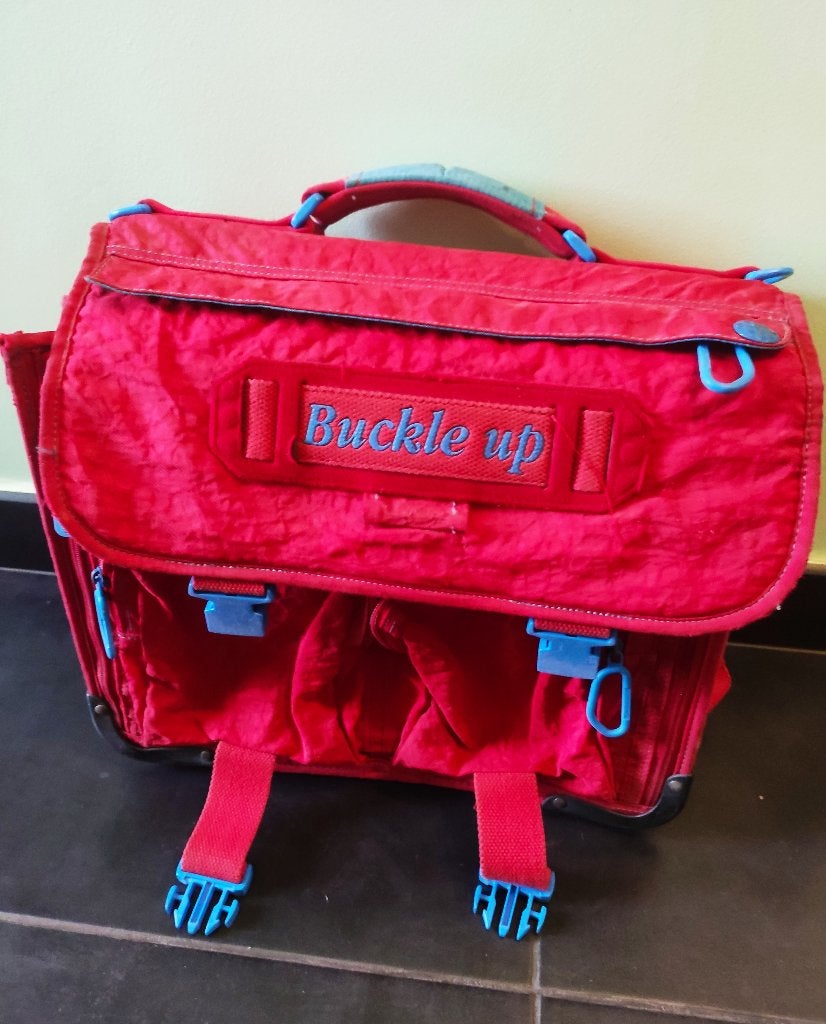 cartable Buckle up (primaire), Ophalen, Aktetas of Boekentas, 30 tot 40 cm, Rood