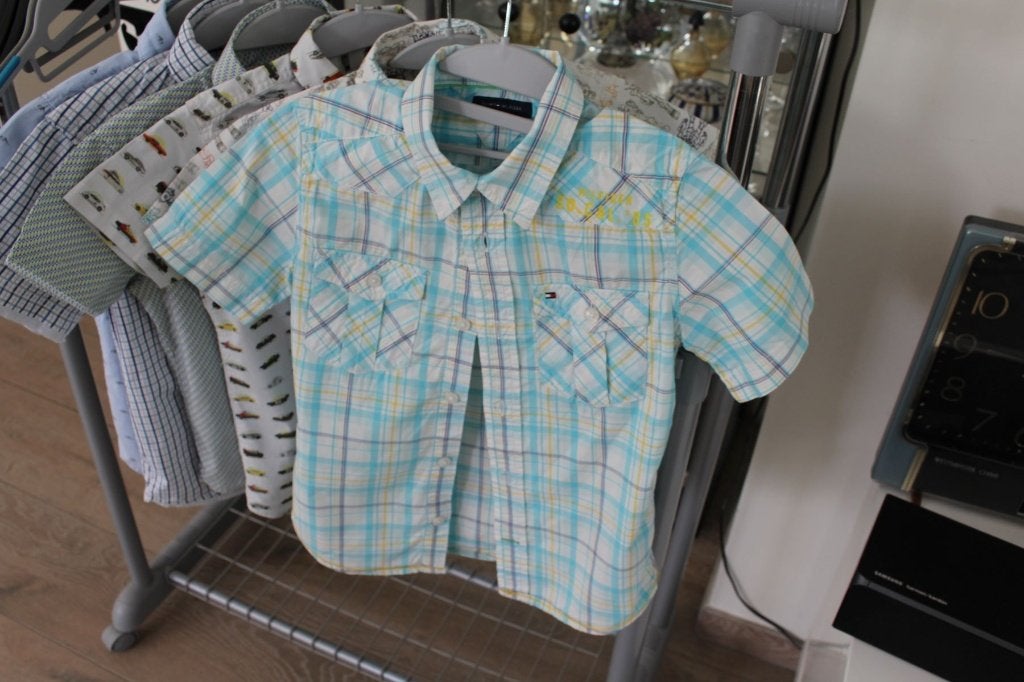 kinderkledij overhemd km jongen maat 128, Ophalen of Verzenden, Gebruikt, Jongen, Overhemd of Blouse
