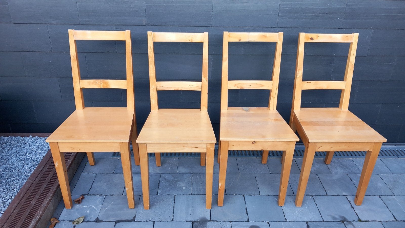 Lot de 4 chaises en bois bouleau Ikea, Brun, Enlèvement, Utilisé, Bois
