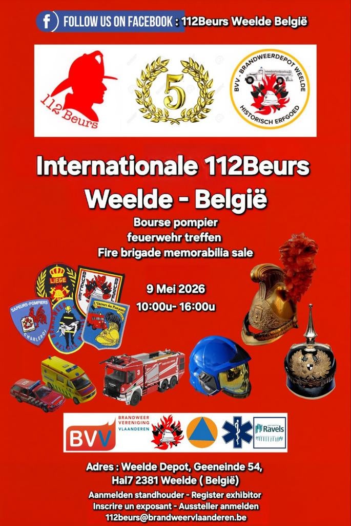 Internationale 112Beurs Weelde België 9 mei, Ophalen of Verzenden