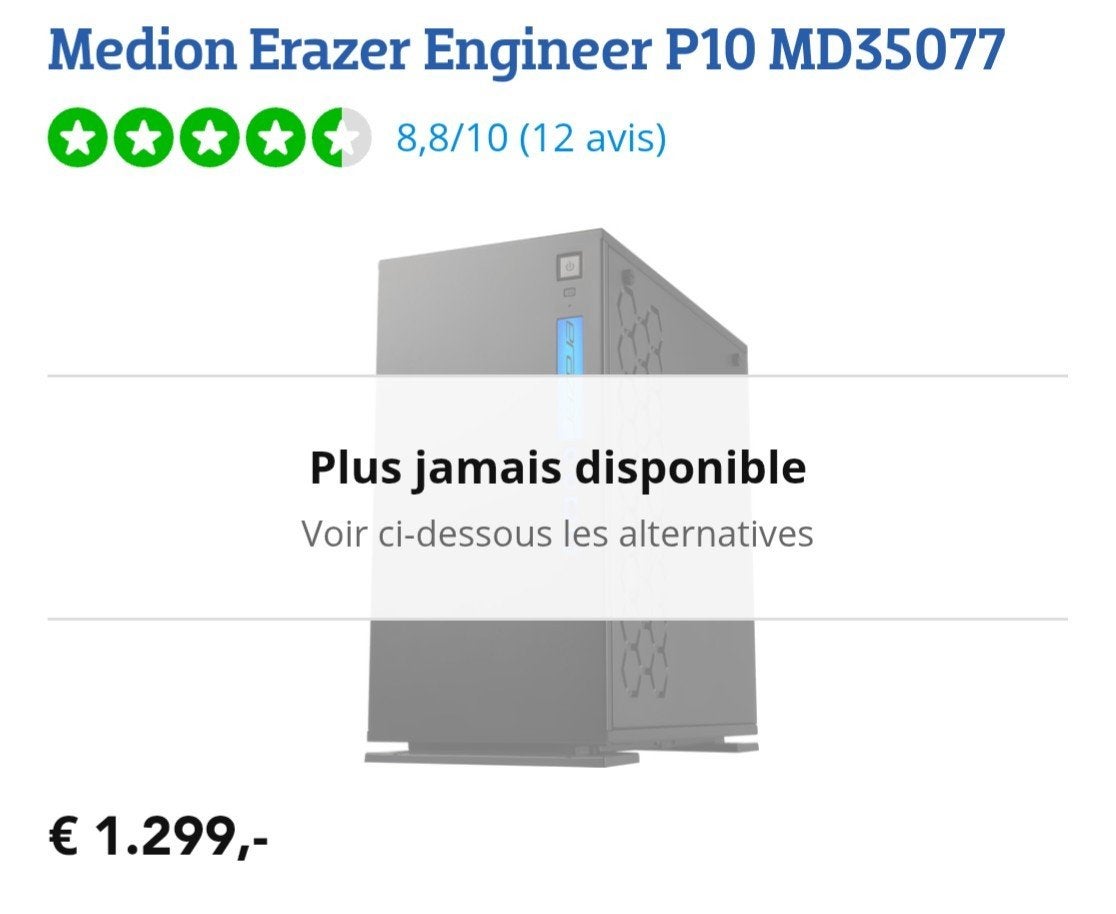 Medion Erazer Engineer P10 MD35077 met Ubuntu 26, Computers en Software, Desktop Pc's, Ophalen, SSD