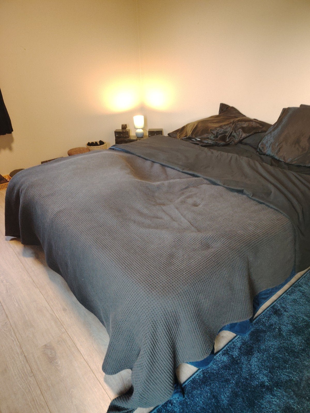 Lit complet sommier et matelas, Maison & Meubles, Enlèvement, Mousse, Noir