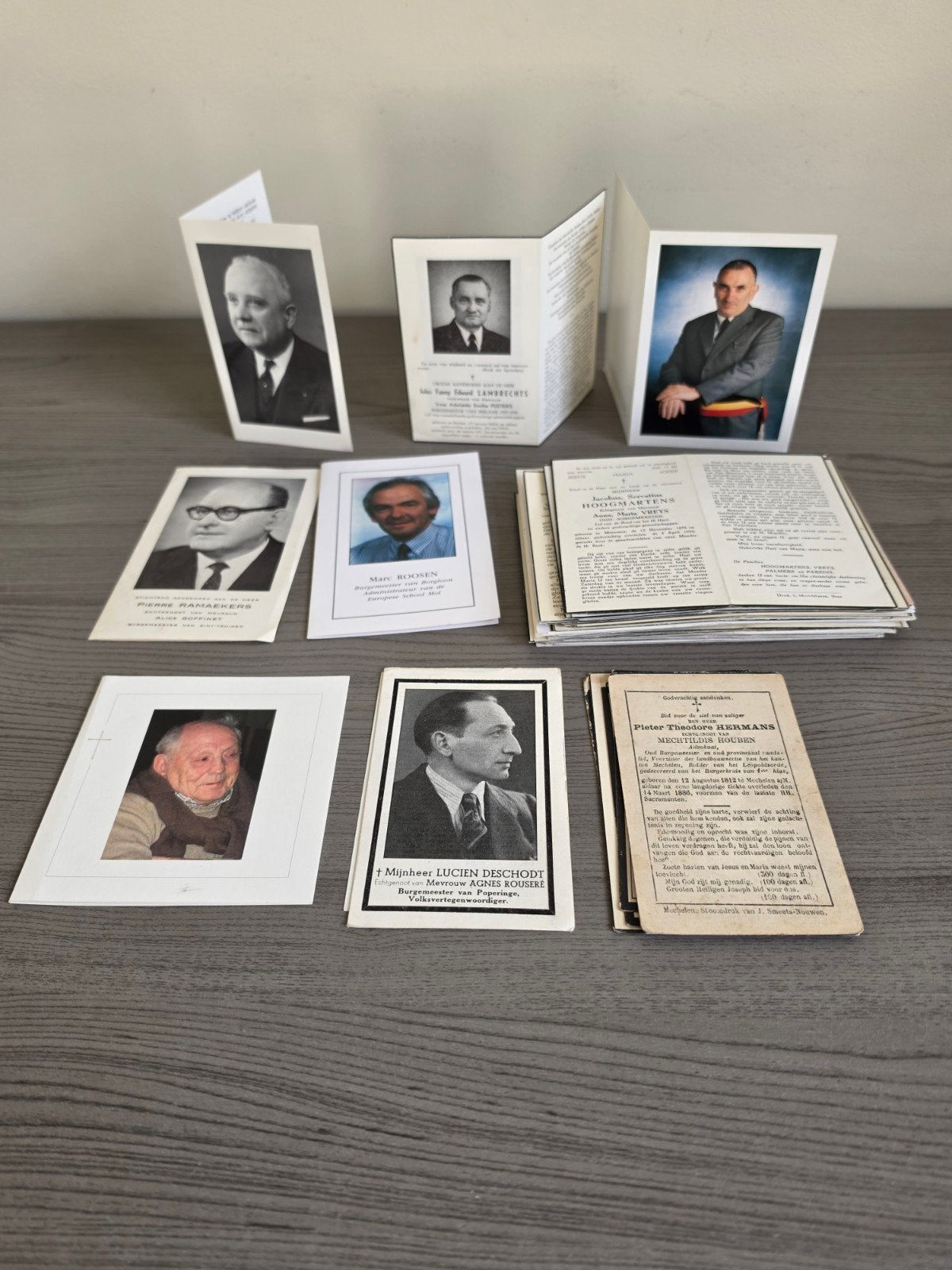lot van 91 Doodsprentjes Burgemeesters, Ophalen of Verzenden