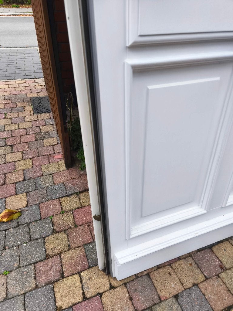 Meranti toegangsdeur wit geverfd, Gebruikt, Overige typen, 150 tot 225 cm, Inclusief glas