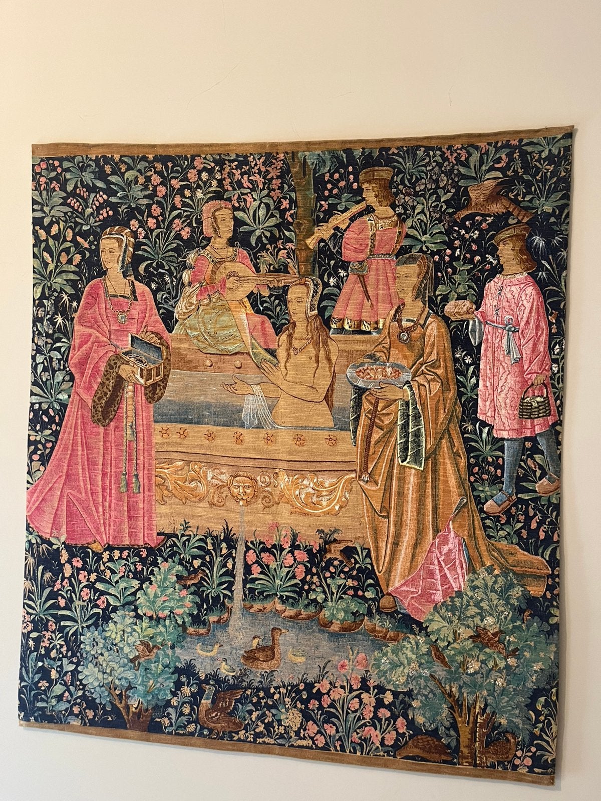 Wandtapijt “Le bain” éditions d’art Rambouillet 16e eeuw, Antiek en Kunst, Kunst | Schilderijen | Abstract, Ophalen