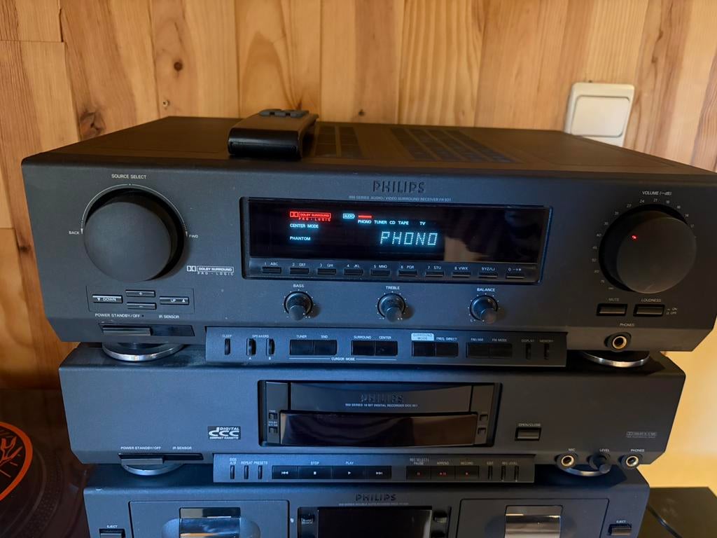 Mooie philips 900 stereo met suround systeem luidsprekers, Philips, Haut-parleurs, Enlèvement, Utilisé