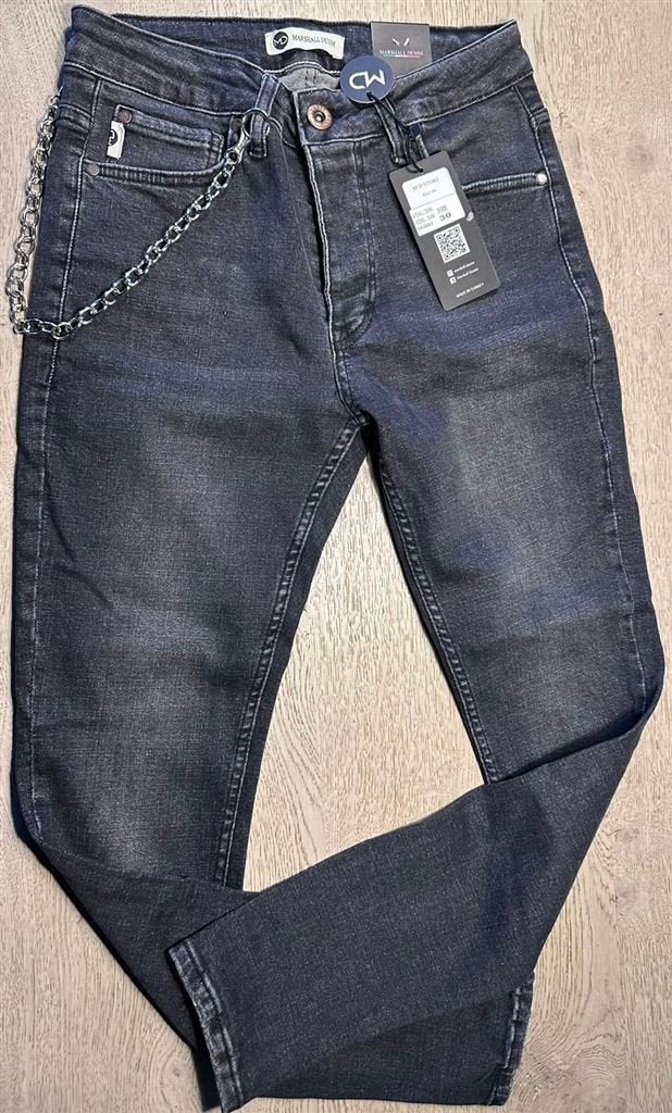 Marshall Denim Jeans ~NIEUW~ [22] Maat 30, Kleding | Heren, Spijkerbroeken en Jeans, Ophalen of Verzenden, Nieuw, Zwart, W32 (confectie 46) of kleiner