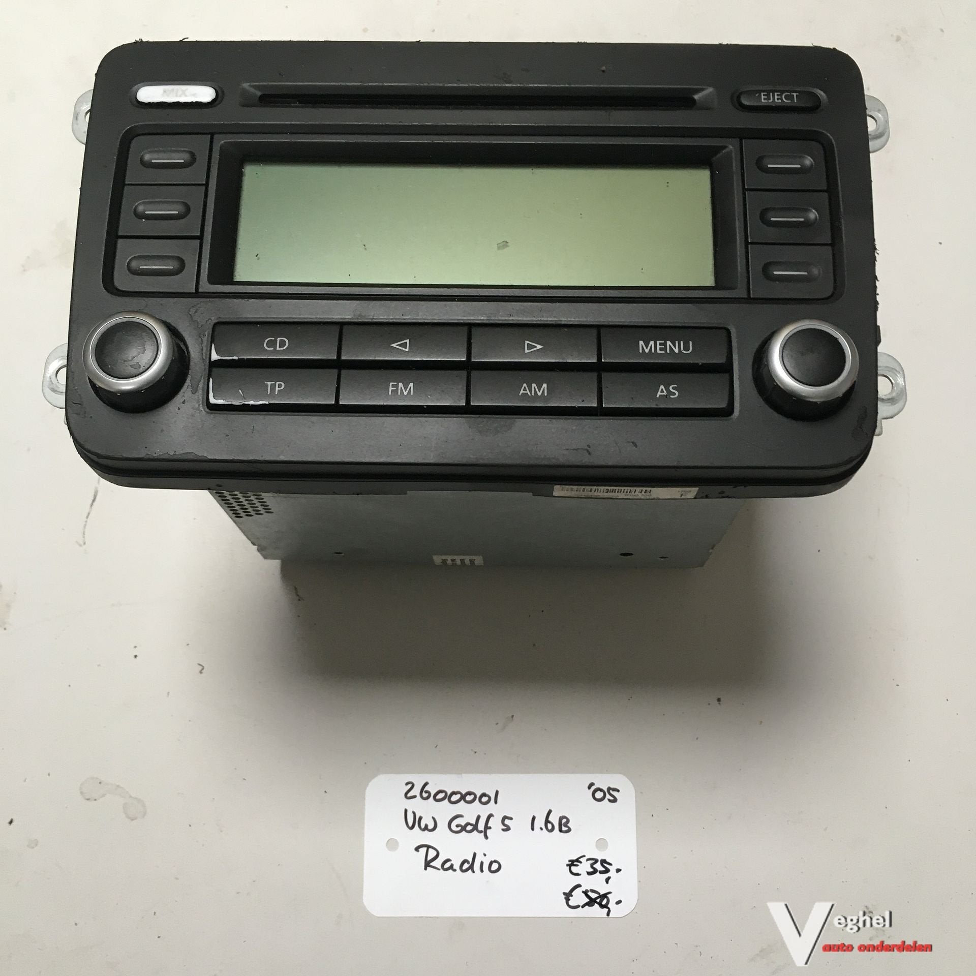 Vw Golf 5 1.6B 2005 5drs 2600001   Radiocd, Auto diversen, Autoradio's, Ophalen of Verzenden, -, -, -
