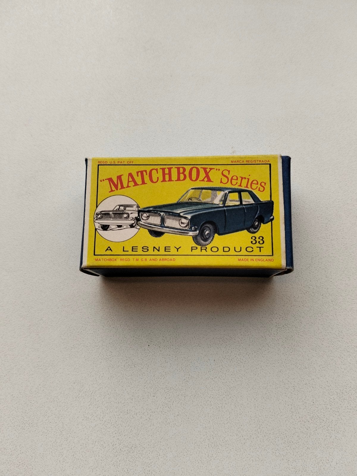 matchbox leeg doosje nr33 Ford Zypher, Verzamelen, Verzenden